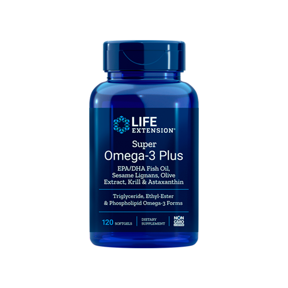 Super Omega-3 Plus EPA/DHA Fish Oil, Sesame Lignans, Olive Extract, Krill & Astaxanthin