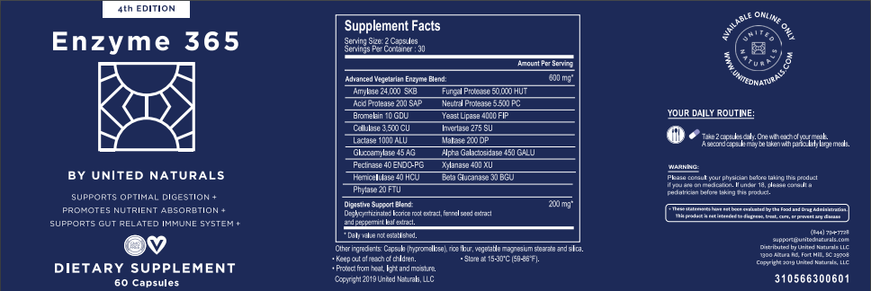Tabela Nutricional Enzyme 365