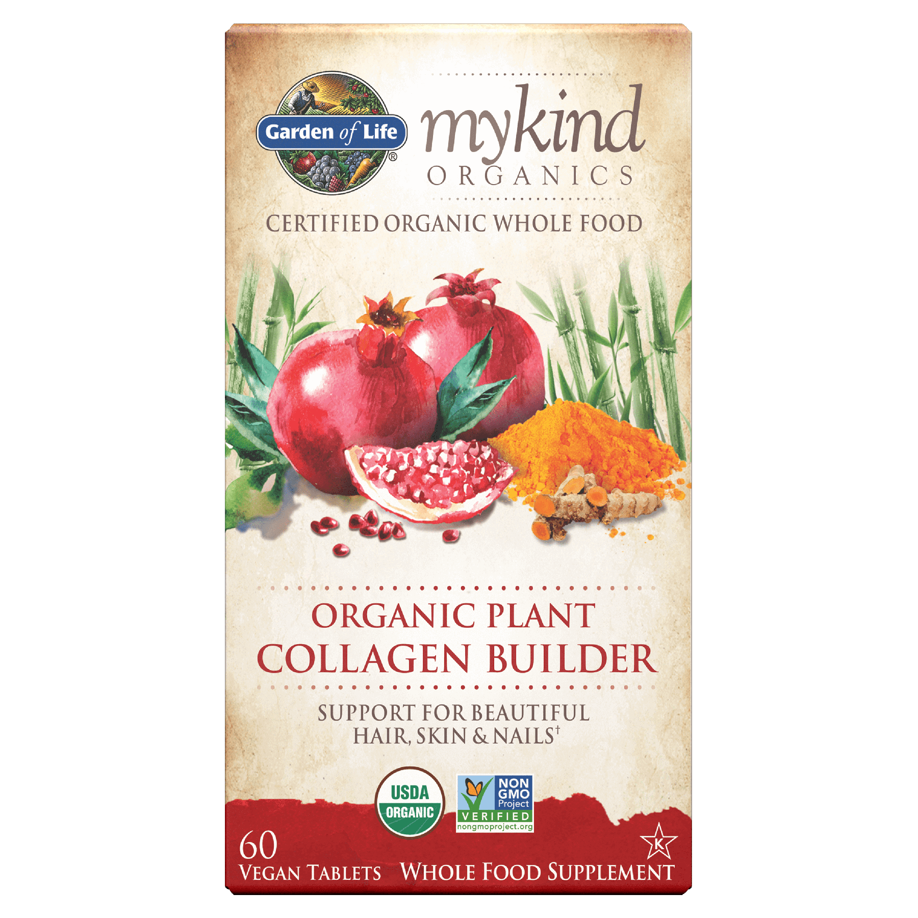 Mykind Organics Organic Plant Collagen Builder 60 Vegan Tablets