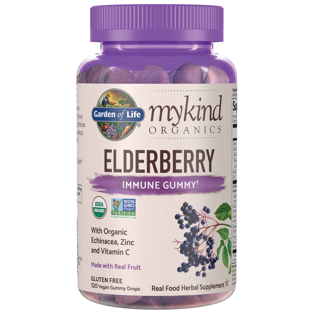 mykind Organics Elderberry Gummy 120 Vegan Gummy Drops