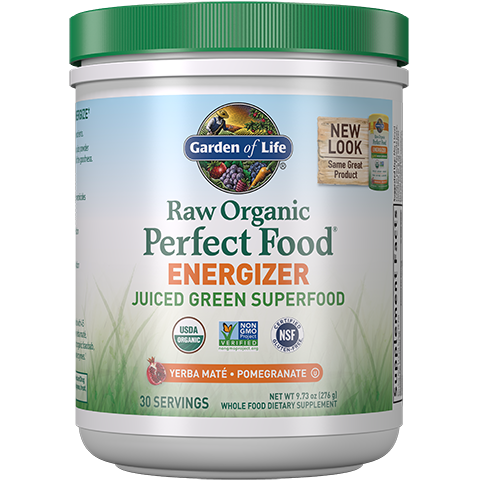 Raw Organic Perfect Food Energizer Powder - Pomegranate - Yerba Maté - 9.73 oz(276 g)