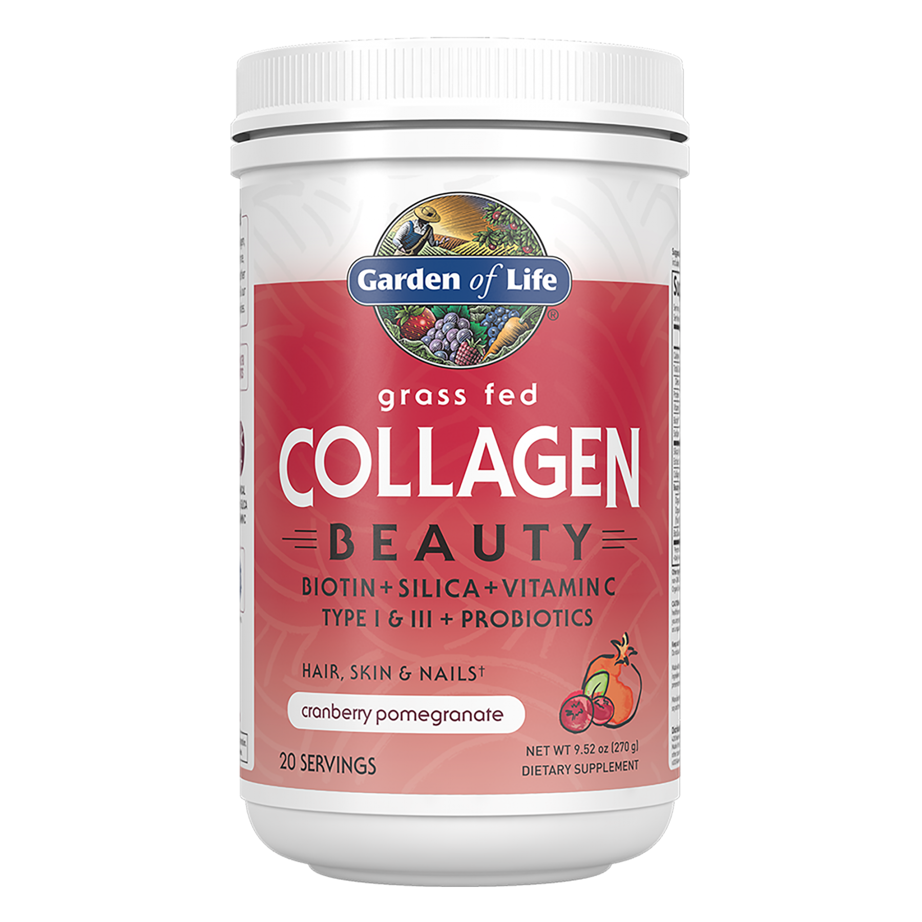 Grass Fed Collagen Beauty Cranberry Pomegranate - (20 Porções)