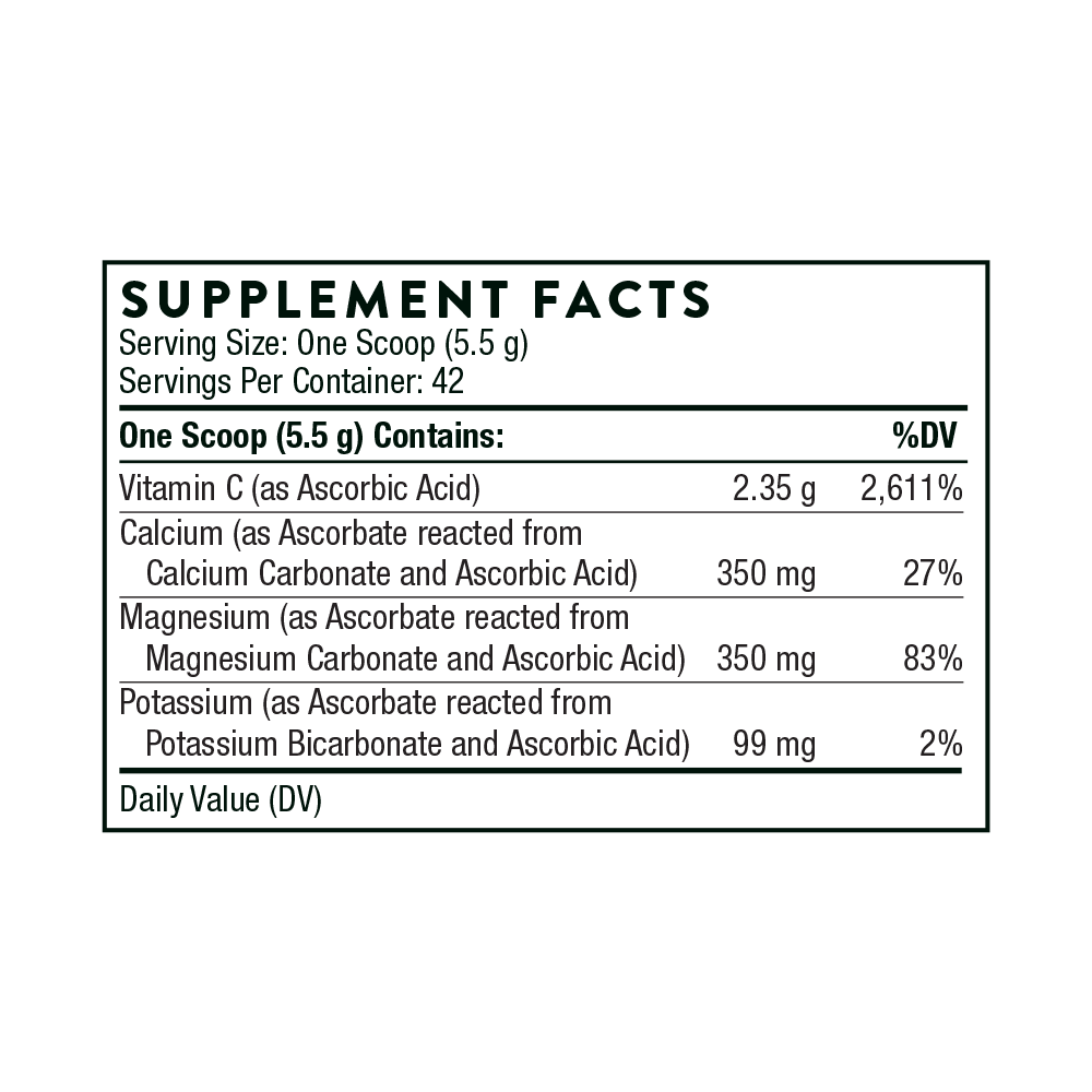 Tabela Nutricional Buffered C Powder