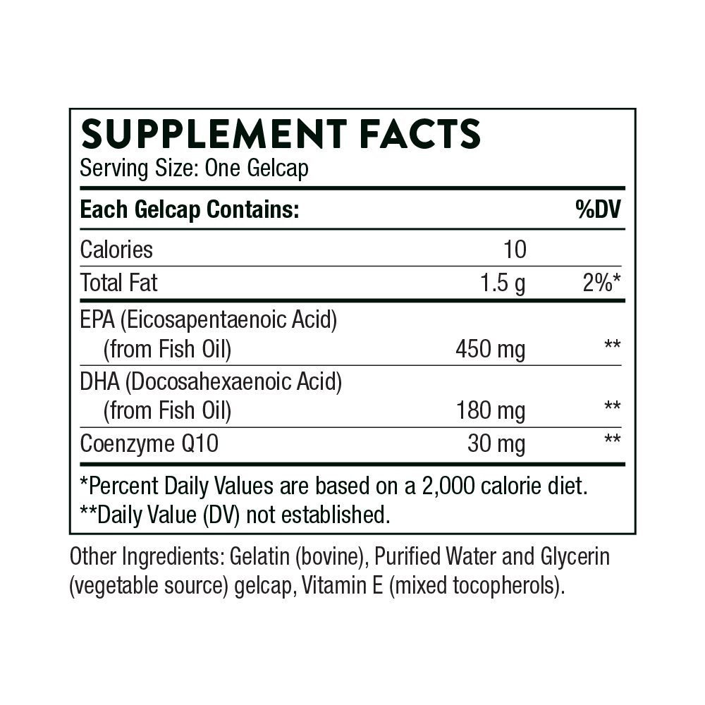 Tabela Nutricional Omega-3 w/ CoQ10