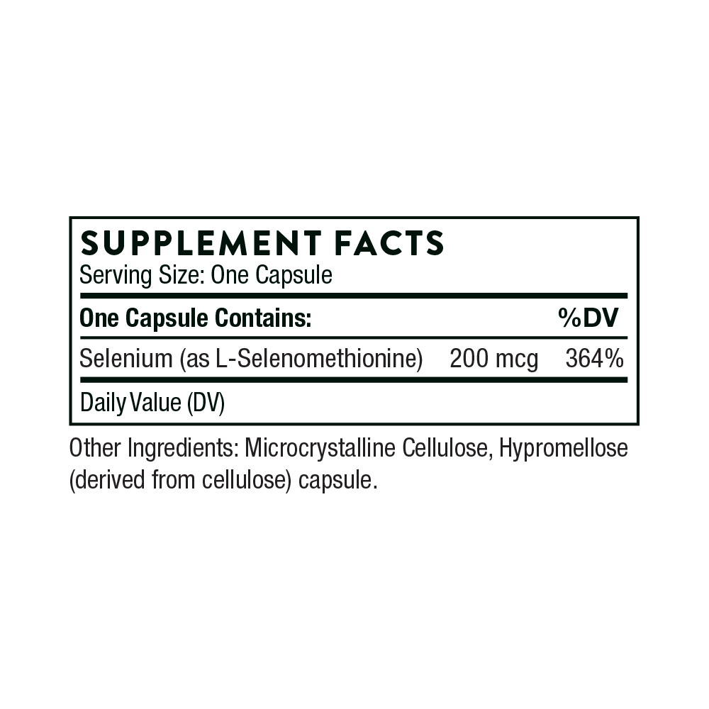 Tabela Nutricional Selenomethionine