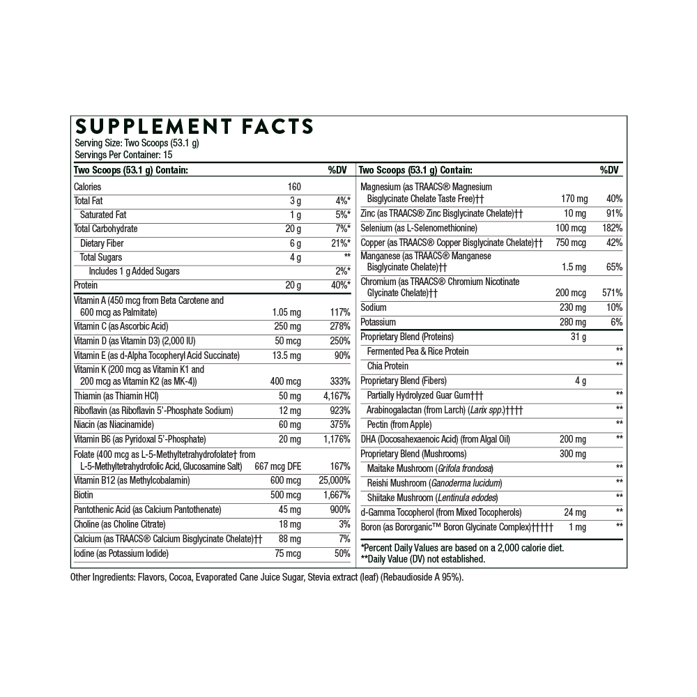 Tabela Nutricional VeganPro Complex®