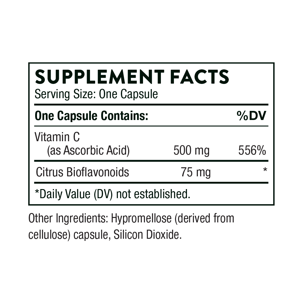 Tabela Nutricional Vitamin C with Flavonoids