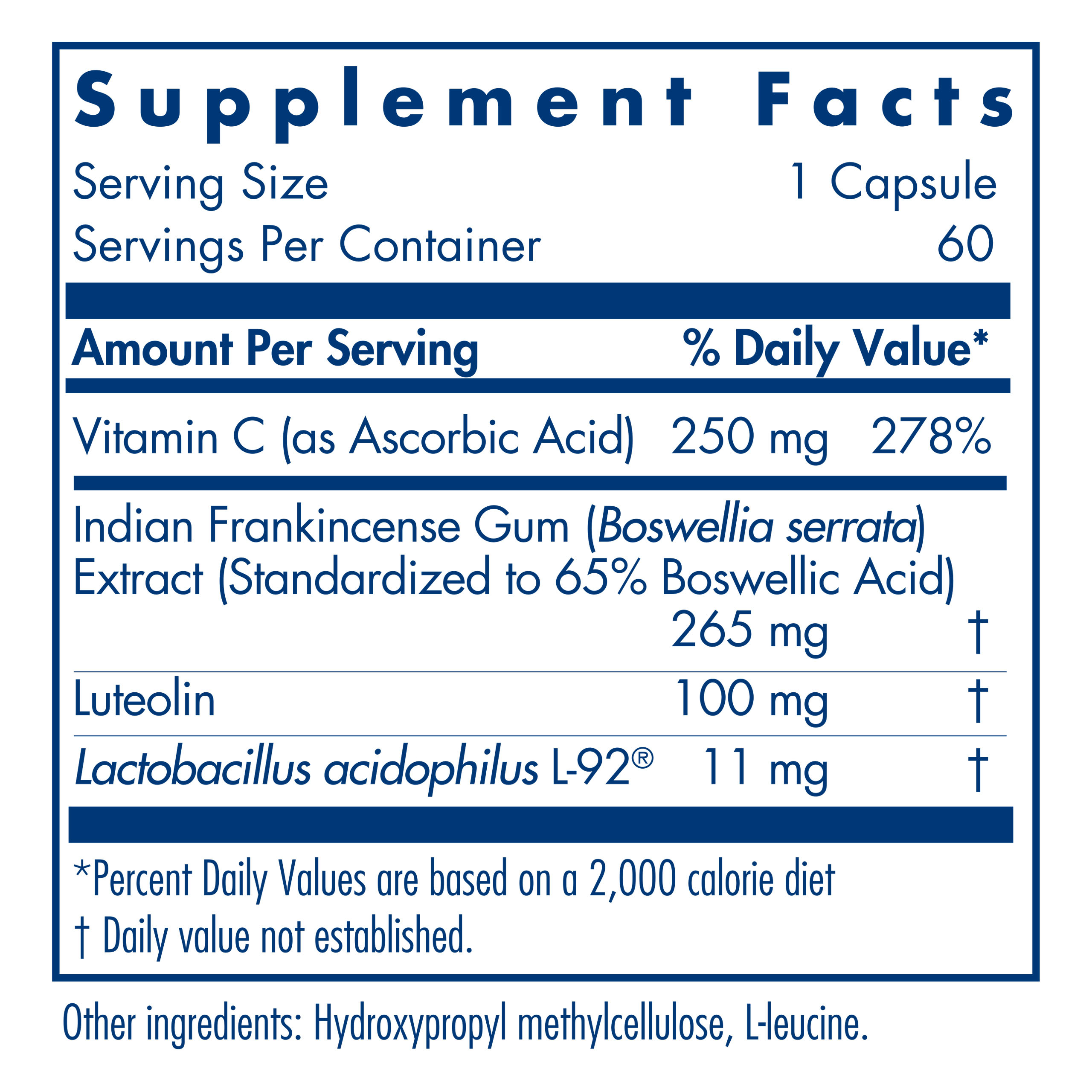 Tabela Nutricional Aller-Aid™  L-92®