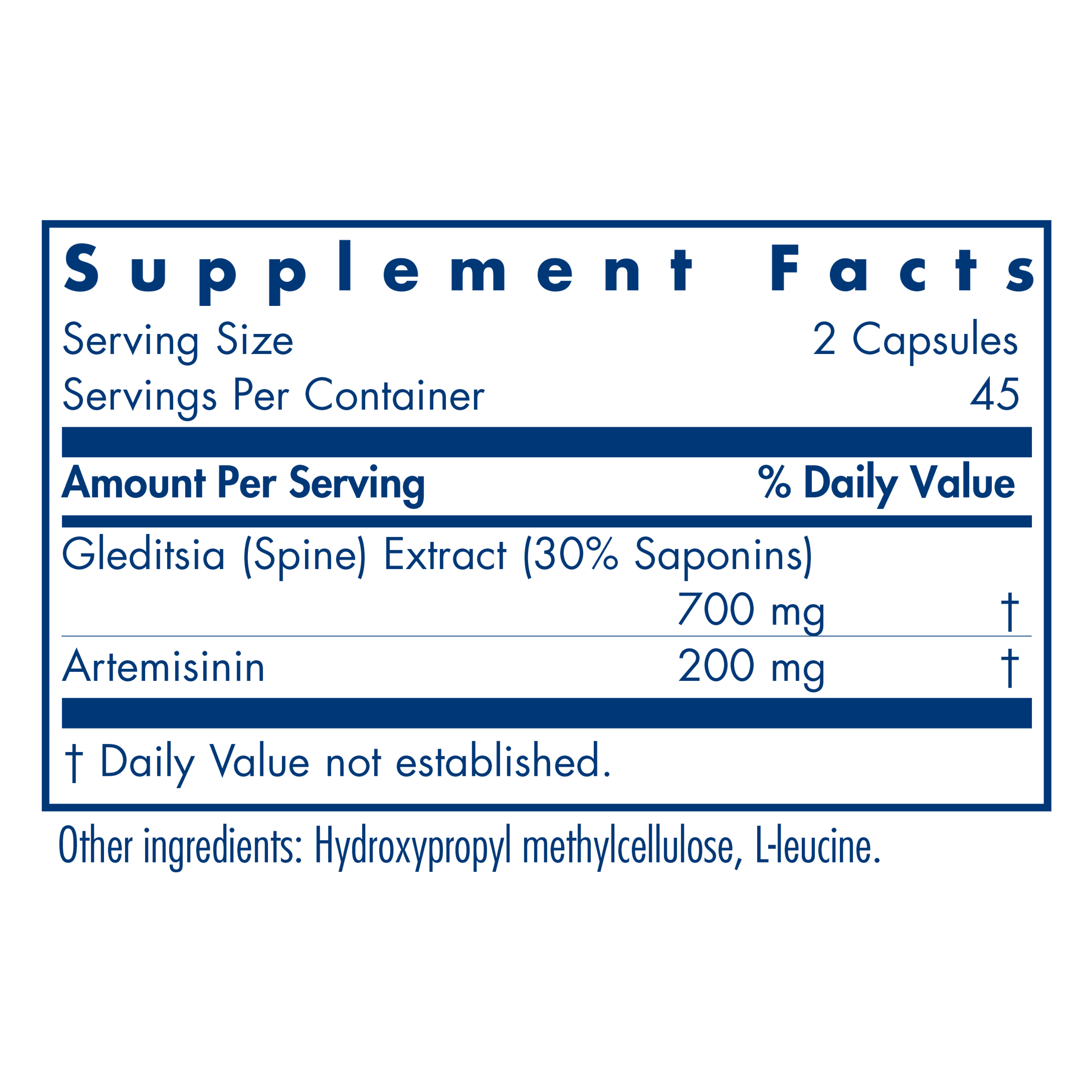 Tabela Nutricional PhytoArtemisinin