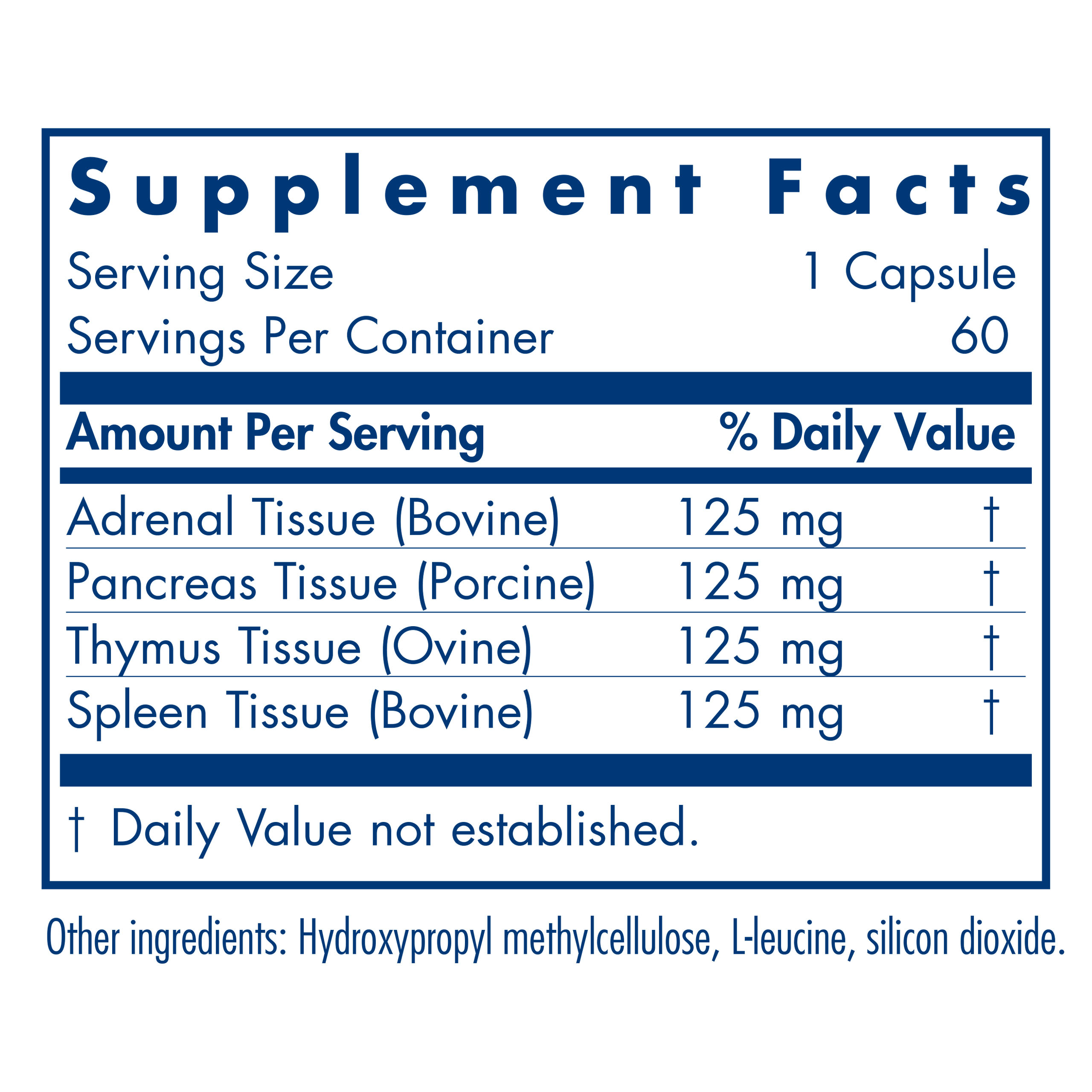 Tabela Nutricional Immuno-Gland Plex