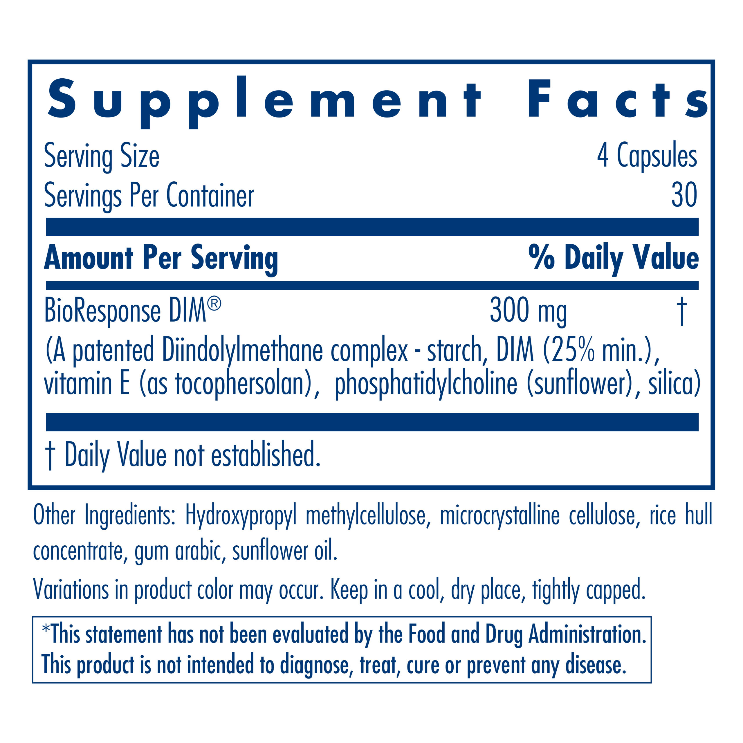 Tabela Nutricional DIM Enhanced Delivery System