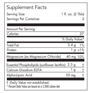 Tabela Nutricional LipoPhos® EDTA 60 mL