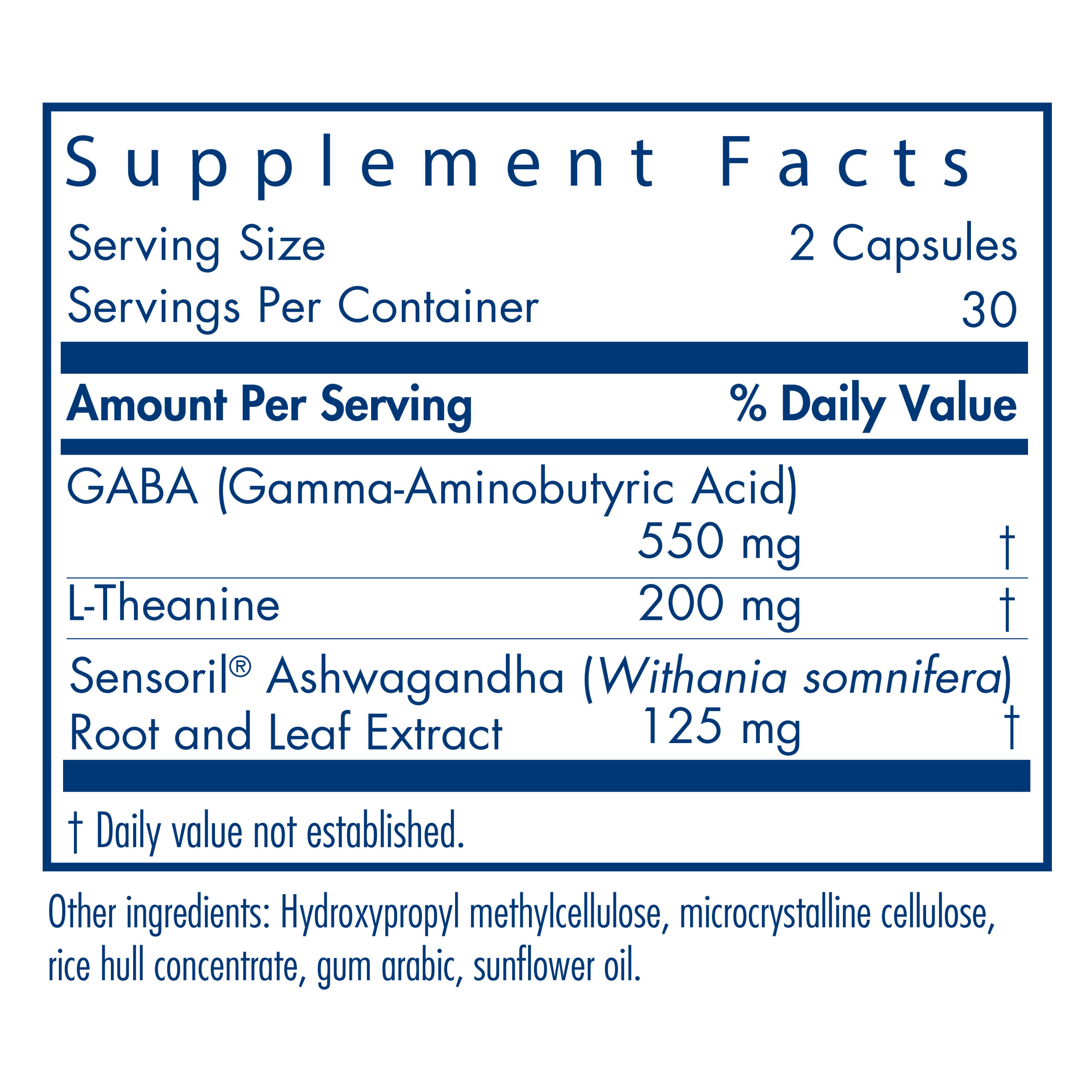 Tabela Nutricional Zen Adapt 60 Vegetarian Capsules