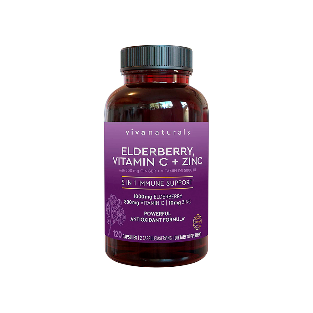 Elderberry + Vitamin C + Zinc with 120 capsules